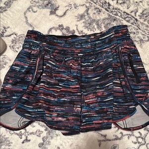 Lululemon Colorful Striped Athletic 4inch tracker shorts